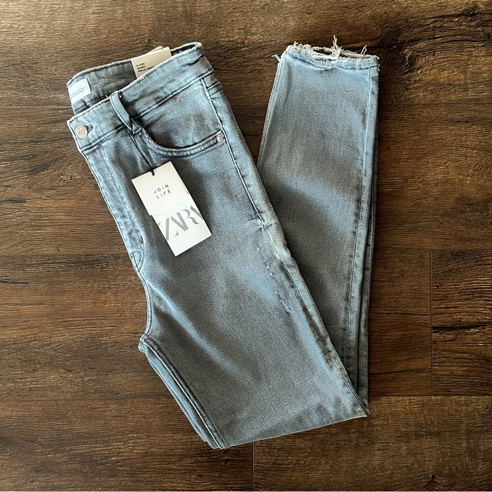 Zara Vintage Skinny High Rise Jeans Women's Ankle Jeans Stretch Size 42 US 10